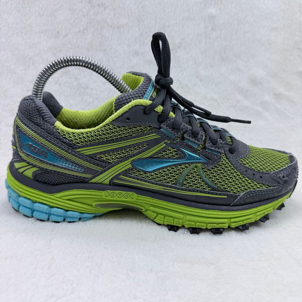 Brooks Adrenaline ASR Womens Trail Running Shoes Green Gray Size 7.5 B